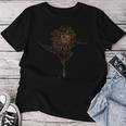 花シリーズ ひまわりシルエット スタイリッシュバージョン レディースTシャツ 面白い贈り物