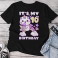 誕生日の女の子10歳、猫、ユニコーン、10歳の誕生日 レディースTシャツ 面白い贈り物