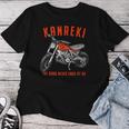 還暦祝い バイク好き 車好き 父 男性 女性 クラシック 60歳 The Road Never Ends At 60 レディースTシャツ 面白い贈り物