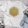 Vector Equilibrium 神聖なジオメトリーメタトロン 生命の花 レディースTシャツ 面白い贈り物