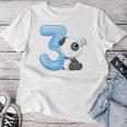 キッズ 女の子 男の子 キッズ 3 歳の誕生日 パンダ バースデー レディースTシャツ 面白い贈り物