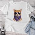 喜寿 77歳 Kiju 猫好き 誕生日 可愛い 男性 女性 レディースTシャツ 面白い贈り物