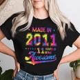 11歳男の子女の子 2011年生まれビンテージ11歳の誕生日 レディースTシャツ 彼女への贈り物