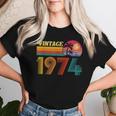 52歳の誕生日プレゼント 52歳 男性 女性 レトロ ヴィンテージ 1974 レディースTシャツ 彼女への贈り物