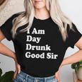I Am Day Drunk Goodir Drinking Drunk ユーモア レディースTシャツ 彼女への贈り物