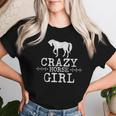 Crazy Horse Girl 、ストレスを感じたエクエストリアン愛好家へのギフト レディースTシャツ 彼女への贈り物