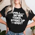 Falleven Timestand Up Eight インスピレーションスローガン レディースTシャツ 彼女への贈り物