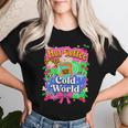 Hot Coffee Cold World レトロ コケット リボン グラフィック 長袖tシャツ レディースTシャツ 彼女への贈り物