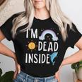 I'm Dead Inside Happy Rainbowunshine Dolphin ファニーtシャツ レディースTシャツ 彼女への贈り物