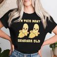 I'm This Many Bananas Old バナナ 2歳の誕生日 2歳 レディースTシャツ 彼女への贈り物