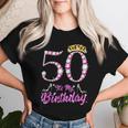 It's My 50Th Birthday Queen Tiarahoes 50歳 Old Bday ギフト レディースTシャツ 彼女への贈り物