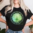 Mandala Namaste スピリチュアルブッダ ファッション服セット グリーン レディースTシャツ 彼女への贈り物