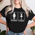Mia Figlia Ballerina Ballerina Divertente Ragazze Papà Mamma Maglietta da donna Regalos para ella