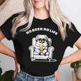No Beer No Life ペキニーズ ビール 酒 犬 おもしろ 面白い ネタ 笑える 飲み会 レディースTシャツ 彼女への贈り物