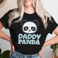 Papà Panda Bear Papà Festa Del Papà Panda Maglietta da donna Regalos para ella
