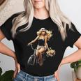 Pinup Girl 自転車 乗馬 サイクリスト ヴィンテージ レディースTシャツ 彼女への贈り物