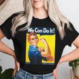 「We Can Do It」ポスター ロージー The Riveter Girl Power」 レディースTシャツ 彼女への贈り物