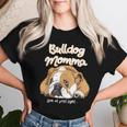 かわいいイングリッシュブルドッグ Momma Bullie Love At Firstight レディースTシャツ 彼女への贈り物