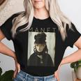 エドゥアール・マネ スミレの花束とベルテ・モリゾ レディースTシャツ 彼女への贈り物