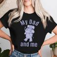 キッズ お父さん お父さん 息子 娘 ゾウ 男の子 女の子 レディースTシャツ 彼女への贈り物