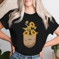 ゴッホ ひまわり ポケットアート 花柄 恋人スタイル 長袖tシャツ レディースTシャツ 彼女への贈り物