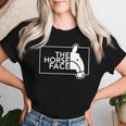 ザ・ホース・フェイス The Horse Face 午年 馬【十二支 干支】2026年 ブランド パロディ 長袖tシャツ レディースTシャツ 彼女への贈り物