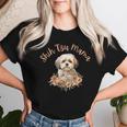 シーズーママ、シーズーママ、犬のお母さん、母の日、シーズー。 レディースTシャツ 彼女への贈り物