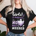 ハロウィンメイクのジョーク、女の子、面白い、英語で レディースTシャツ 彼女への贈り物