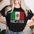 メキシコの国旗 アンティーク調 男性 女性 キッズ レディースTシャツ 彼女への贈り物