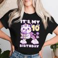 誕生日の女の子10歳、猫、ユニコーン、10歳の誕生日 レディースTシャツ 彼女への贈り物