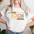 18歳の誕生日プレゼント 18歳 男性 女性 レトロ ヴィンテージ 2008 レディースTシャツ 彼女への贈り物