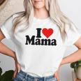I Love Heart Mama Mother's Day Mommy Mother。 レディースTシャツ 彼女への贈り物