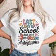 Sign My 3Rd Grade Last Day 2026 Autographs シグネチャーアート レディースTシャツ 彼女への贈り物