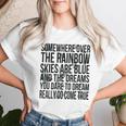 Somewhere Over The Rainbow-メンズ レディース キッズ バタフライ レディースTシャツ 彼女への贈り物