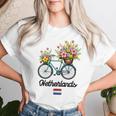 オランダの風車 チューリップフィールド オランダ 春の花 バイク レディースTシャツ 彼女への贈り物