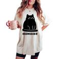 Annoyed Cat Dismissedarcastic Rolling Eyes カワイイキャット レディースオーバーサイズコンフォートTシャツ Ivory