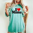I Love Heart Mama Mother's Day Mommy Mother。 レディースオーバーサイズコンフォートTシャツ Chalky Mint