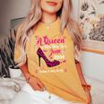 20歳の誕生日 ハイヒール A Queen Was Born In 2006 レディースオーバーサイズコンフォートTシャツ Mustard