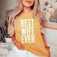 Best Wife Ever Wedding レディースオーバーサイズコンフォートTシャツ Mustard