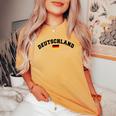 Germany Footballoccerports Outfit ドイツサッカースポーツ国旗女性男性男性子供 レディースオーバーサイズコンフォートTシャツ Mustard