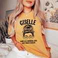 ジゼル普通の女の子と同じだけずっとかっこいい女の子名 レディースオーバーサイズコンフォートTシャツ Mustard