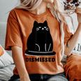 Annoyed Cat Dismissedarcastic Rolling Eyes カワイイキャット レディースオーバーサイズコンフォートTシャツ Yam
