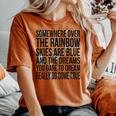 Somewhere Over The Rainbow-メンズ レディース キッズ バタフライ レディースオーバーサイズコンフォートTシャツ Yam