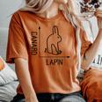Wittgenstein Rabbit Duck Philosopher レディースオーバーサイズコンフォートTシャツ Yam