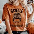 ジゼル普通の女の子と同じだけずっとかっこいい女の子名 レディースオーバーサイズコンフォートTシャツ Yam
