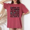 Somewhere Over The Rainbow-メンズ レディース キッズ バタフライ レディースオーバーサイズコンフォートTシャツ Crimson