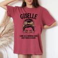 ジゼル普通の女の子と同じだけずっとかっこいい女の子名 レディースオーバーサイズコンフォートTシャツ Crimson