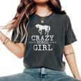 Crazy Horse Girl 、ストレスを感じたエクエストリアン愛好家へのギフト レディースオーバーサイズコンフォートTシャツ Pepper