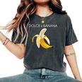 Dolce And Banana T Cute Graphic Banana レディースオーバーサイズコンフォートTシャツ Pepper
