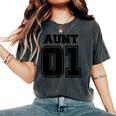 Enjoy World No1 Aunt 01 スポーツスタイル Best Cool Aunt Ever レディースオーバーサイズコンフォートTシャツ Pepper